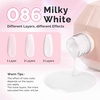 image:imageMelodySusie Builder Gel Nail Set for Nails Thickening6 Colors 15ML Nude Pink Base Colors Clear Rubber Base Gel PolishSoak Off UV ExtensionRhinestone Nail Glue in a Bottle Gift for WomenMilky White086