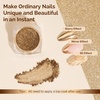 image:imageMelodySusie Champagne Chrome Nail Powder for Gel NailsMetallic Mirror Effect Pigment Stylish and Technological Fine Glitter for Home DIY Salon UseChampagne Gold