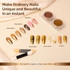 image:imageMelodySusie Champagne Chrome Nail Powder for Gel NailsMetallic Mirror Effect Pigment Stylish and Technological Fine Glitter for Home DIY Salon UseGold and Champagne