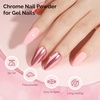 image:imageMelodySusie Champagne Chrome Nail Powder for Gel NailsMetallic Mirror Effect Pigment Stylish and Technological Fine Glitter for Home DIY Salon UsePink