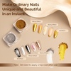 image:imageMelodySusie Champagne Chrome Nail Powder for Gel NailsMetallic Mirror Effect Pigment Stylish and Technological Fine Glitter for Home DIY Salon UseSliver and Gold