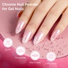 image:imageMelodySusie Champagne Chrome Nail Powder for Gel NailsMetallic Mirror Effect Pigment Stylish and Technological Fine Glitter for Home DIY Salon UseWhite