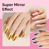 image:imageMelodySusie Champagne Chrome Nail Powder for Gel NailsMetallic Mirror Effect Pigment Stylish and Technological Fine Glitter for Home DIY Salon UseWhite Aurora Gold Silver