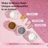 image:imageMelodySusie Champagne Chrome Nail Powder for Gel NailsMetallic Mirror Effect Pigment Stylish and Technological Fine Glitter for Home DIY Salon UseWhite Aurora Gold Silver
