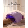 image:imageMelodySusie Compact Advanced UV LED Nail Lamp PPlus30F Nail Dryer with 3 Timers amp Smart Sensor Cures All Gels Especially Rhinestone Glue Solid amp Liner Gel Polishes for Advanced DIY at Home PinkPurple