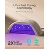image:imageMelodySusie Compact Advanced UV LED Nail Lamp PPlus30F Nail Dryer with 3 Timers amp Smart Sensor Cures All Gels Especially Rhinestone Glue Solid amp Liner Gel Polishes for Advanced DIY at Home PinkWhite