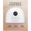 image:imageMelodySusie Compact Advanced UV LED Nail Lamp PPlus30F Nail Dryer with 3 Timers amp Smart Sensor Cures All Gels Especially Rhinestone Glue Solid amp Liner Gel Polishes for Advanced DIY at Home PinkWhite