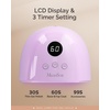 image:imageMelodySusie Compact Advanced UV LED Nail Lamp PPlus30F Nail Dryer with 3 Timers amp Smart Sensor Cures All Gels Especially Rhinestone Glue Solid amp Liner Gel Polishes for Advanced DIY at Home PinkPurple