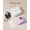 image:imageMelodySusie Compact Advanced UV LED Nail Lamp PPlus30F Nail Dryer with 3 Timers amp Smart Sensor Cures All Gels Especially Rhinestone Glue Solid amp Liner Gel Polishes for Advanced DIY at Home PinkPurple