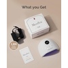 image:imageMelodySusie Compact Advanced UV LED Nail Lamp PPlus30F Nail Dryer with 3 Timers amp Smart Sensor Cures All Gels Especially Rhinestone Glue Solid amp Liner Gel Polishes for Advanced DIY at Home PinkWhite