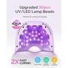 image:imageMelodySusie Compact LED UV Nail Lamp with UV Gloves PPLUS30A Nail Dryer with Smart Sensor Cures All Gels Especially Rhinestone Glue Liner amp Cat Eye Gel Polishes for Advanced DIY at Home WhitePurple