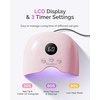image:imageMelodySusie Compact LED UV Nail Lamp with UV Gloves PPLUS30A Nail Dryer with Smart Sensor Cures All Gels Especially Rhinestone Glue Liner amp Cat Eye Gel Polishes for Advanced DIY at Home WhitePink