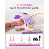 image:imageMelodySusie Compact LED UV Nail Lamp with UV Gloves PPLUS30A Nail Dryer with Smart Sensor Cures All Gels Especially Rhinestone Glue Liner amp Cat Eye Gel Polishes for Advanced DIY at Home WhitePurple