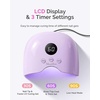image:imageMelodySusie Compact LED UV Nail Lamp with UV Gloves PPLUS30A Nail Dryer with Smart Sensor Cures All Gels Especially Rhinestone Glue Liner amp Cat Eye Gel Polishes for Advanced DIY at Home WhitePurple