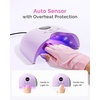 image:imageMelodySusie Compact LED UV Nail Lamp with UV Gloves PPLUS30A Nail Dryer with Smart Sensor Cures All Gels Especially Rhinestone Glue Liner amp Cat Eye Gel Polishes for Advanced DIY at Home WhitePurple