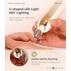 image:imageMelodySusie Cordless Pedicure amp Manicure Nail Drill Kit PC760G for SalonQuality Foot Care for Home amp Travel Rechargeable with 5 Speeds 8in1 Bits 360 LED Light amp AntiDust ShieldWhite Gold