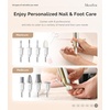 image:imageMelodySusie Cordless Pedicure amp Manicure Nail Drill Kit PC760G for SalonQuality Foot Care for Home amp Travel Rechargeable with 5 Speeds 8in1 Bits 360 LED Light amp AntiDust ShieldWhite Gold