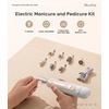 image:imageMelodySusie Cordless Pedicure amp Manicure Nail Drill Kit PC760G for SalonQuality Foot Care for Home amp Travel Rechargeable with 5 Speeds 8in1 Bits 360 LED Light amp AntiDust ShieldWhite Gold