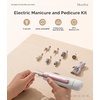 image:imageMelodySusie Cordless Pedicure amp Manicure Nail Drill Kit PC760G for SalonQuality Foot Care for Home amp Travel Rechargeable with 5 Speeds 8in1 Bits 360 LED Light amp AntiDust ShieldWhite Rose Gold