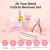 image:imageMelodySusie Cuticle Remover Kit60g Cuticle Remover Cream 15ML Cuticle OilCuticle Nipper Trimmer Pusher Nail File and Brush for Cuticle Softener amp Moisturize Manicure Kit for Nail Care