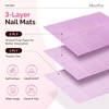 image:imageMelodySusie Disposable Nail Mats 50Pcs 3Ply Absorbent Nail Art Table Pads with PE Backing 18 x 13 Nail Desk Protection for Manicure Pedicure Salon Home DIY Pink50Pcs Purple