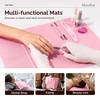 image:imageMelodySusie Disposable Nail Mats 50Pcs 3Ply Absorbent Nail Art Table Pads with PE Backing 18 x 13 Nail Desk Protection for Manicure Pedicure Salon Home DIY Pink50Pcs Pink