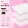 image:imageMelodySusie Disposable Nail Mats 50Pcs 3Ply Absorbent Nail Art Table Pads with PE Backing 18 x 13 Nail Desk Protection for Manicure Pedicure Salon Home DIY Pink50Pcs White
