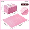 image:imageMelodySusie Disposable Nail Mats 50Pcs 3Ply Absorbent Nail Art Table Pads with PE Backing 18 x 13 Nail Desk Protection for Manicure Pedicure Salon Home DIY Pink50Pcs Pink