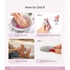 image:imageMelodySusie Electric Callus Remover for Feet PC800G IPX7 Waterproof Rechargeable Pedicure Tool with LED Light amp 3 Grits Roller Heads amp Adjustable Speeds for Dead Skin amp Cracked Heel White GoldWhite Rose