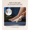 image:imageMelodySusie Electric Callus Remover for Feet PC800G IPX7 Waterproof Rechargeable Pedicure Tool with LED Light amp 3 Grits Roller Heads amp Adjustable Speeds for Dead Skin amp Cracked Heel White GoldWhite Gold