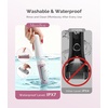 image:imageMelodySusie Electric Callus Remover for Feet PC800G IPX7 Waterproof Rechargeable Pedicure Tool with LED Light amp 3 Grits Roller Heads amp Adjustable Speeds for Dead Skin amp Cracked Heel White GoldWhite Rose