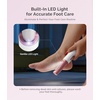 image:imageMelodySusie Electric Callus Remover for Feet PC800G IPX7 Waterproof Rechargeable Pedicure Tool with LED Light amp 3 Grits Roller Heads amp Adjustable Speeds for Dead Skin amp Cracked Heel White GoldWhite Rose