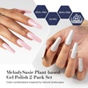 image:imageMelodySusie Fleurwee Plant Based Gel Nail Polish 2 Pcs Hema Free Gel Polish Light Pink and White Nail Polish 21 Non Toxic Long Lasting Nail Art Salon DIY Manicure at Home Gift for Women