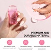 image:imageMelodySusie French Nail Stamper Kit 2PCS Silicone Stamp with Scraper DIY Home Nail Design Salon Pink