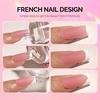image:imageMelodySusie French Nail Stamper Kit 2PCS Silicone Stamp with Scraper DIY Home Nail Design Salon Pink