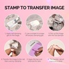 image:imageMelodySusie French Nail Stamper Kit 2PCS Silicone Stamp with Scraper DIY Home Nail Design Salon Pink