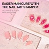 image:imageMelodySusie French Nail Stamper Kit 2PCS Silicone Stamp with Scraper DIY Home Nail Design Salon Pink