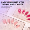 image:imageMelodySusie French Nail Stamper Nail Stamper Kit 2PCS Silicone Nail Stamp with a Scraper Nail Stamper Tool for French Manicure DIY Home Nail Design Salon Purple