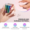 image:imageMelodySusie French Nail Stamper Nail Stamper Kit 2PCS Silicone Nail Stamp with a Scraper Nail Stamper Tool for French Manicure DIY Home Nail Design Salon Laser Glitter