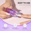 image:imageMelodySusie French Nail Stamper Nail Stamper Kit 2PCS Silicone Nail Stamp with a Scraper Nail Stamper Tool for French Manicure DIY Home Nail Design Salon Purple