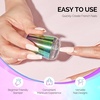 image:imageMelodySusie French Nail Stamper Nail Stamper Kit 2PCS Silicone Nail Stamp with a Scraper Nail Stamper Tool for French Manicure DIY Home Nail Design Salon Laser Glitter