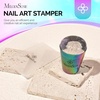 image:imageMelodySusie French Nail Stamper Nail Stamper Kit 2PCS Silicone Nail Stamp with a Scraper Nail Stamper Tool for French Manicure DIY Home Nail Design Salon Laser Glitter
