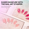 image:imageMelodySusie French Nail Stamper Nail Stamper Kit 2PCS Silicone Nail Stamp with a Scraper Nail Stamper Tool for French Manicure DIY Home Nail Design Salon Laser Glitter
