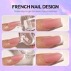 image:imageMelodySusie French Nail Stamper Nail Stamper Kit 2PCS Silicone Nail Stamp with a Scraper Nail Stamper Tool for French Manicure DIY Home Nail Design Salon Purple