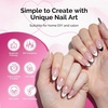 image:imageMelodySusie French Nail Stamper Nail Stamper Kit Silicone Nail Stamp Long and Short Stampers with Scrapers 4PCS Nail Stamper Tool for French Manicure DIY Home Nail Design Salon PurpleWhite and Black