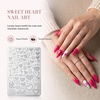 image:imageMelodySusie French Nail Stamper Nail Stamper Kit Silicone Nail Stamp Long and Short Stampers with Scrapers 4PCS Nail Stamper Tool for French Manicure DIY Home Nail Design Salon Purple3PCS Large Stamping Plates Silver