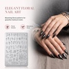 image:imageMelodySusie French Nail Stamper Nail Stamper Kit Silicone Nail Stamp Long and Short Stampers with Scrapers 4PCS Nail Stamper Tool for French Manicure DIY Home Nail Design Salon Purple3PCS Large Stamping Plates Silver