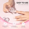 image:imageMelodySusie French Nail Stamper Nail Stamper Kit Silicone Nail Stamp Long and Short Stampers with Scrapers 4PCS Nail Stamper Tool for French Manicure DIY Home Nail Design Salon PurpleClear