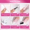 image:imageMelodySusie French Nail Stamper Nail Stamper Kit Silicone Nail Stamp Long and Short Stampers with Scrapers 4PCS Nail Stamper Tool for French Manicure DIY Home Nail Design Salon PurpleWhite