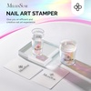image:imageMelodySusie French Nail Stamper Nail Stamper Kit Silicone Nail Stamp Long and Short Stampers with Scrapers 4PCS Nail Stamper Tool for French Manicure DIY Home Nail Design Salon PurpleAurora